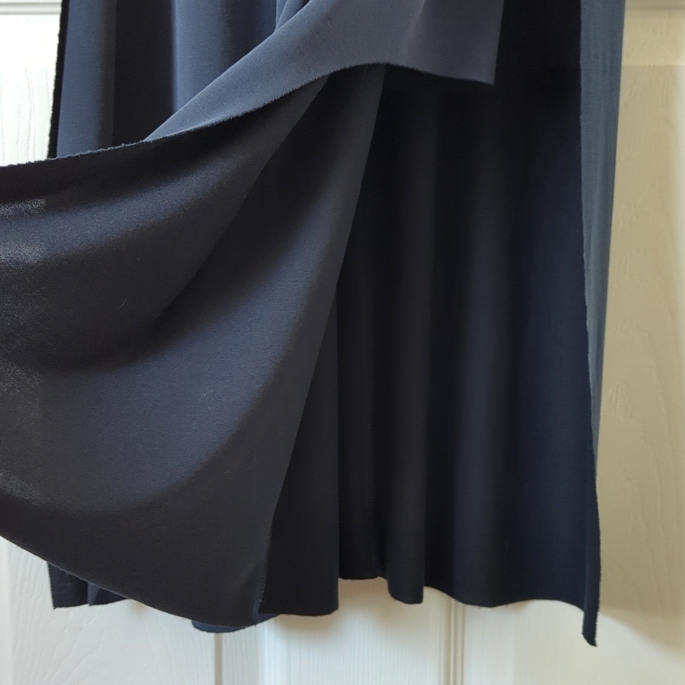 Vince Silky Sleeveless Scoop Neck Tie Front Midi Sheath Dress Coastal Navy M - Picture 12 of 15